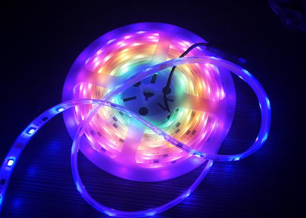 Quality 180 Degrees RGB Flexible LED Strip Low Voltage Individually Controlled for sale