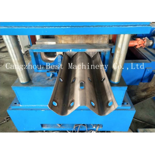 Gear Box Driven W Beam Highway Guardrail Roll Forming Machine PLC Control