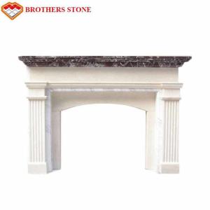 Wholesale Customized Design Solid Marble Fireplace Surround Flame Resistance from china suppliers