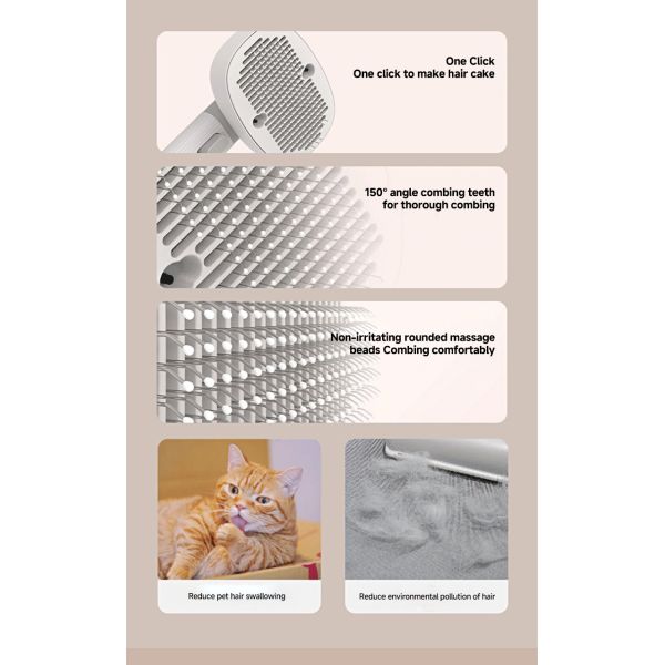 Pet Brush Cats Dogs ABS TPR Grooming Products Multifunctional Brush UV Light