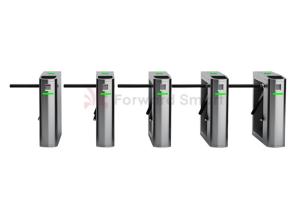 Access Control Indoor Bright Led Flap Turnstile Gate