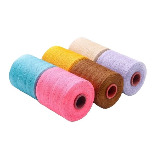 Kangfa 0.8MM 100% Polyester Waxed Thread for Leather Sewing Pattern Dyed Material Waxed