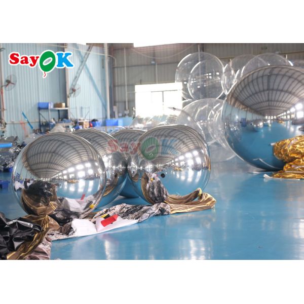 Disco Shinny Inflatable Mirror Ball Large Event Decoration PVC Floating Sphere Mirror Balloon