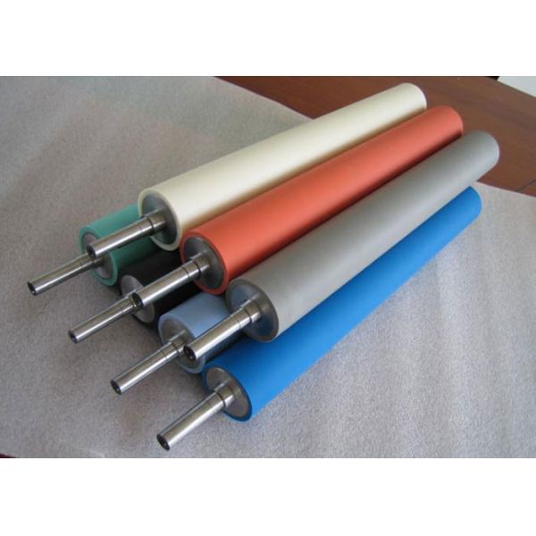 PU / Rubber Coated Conveyor Drive Roller , Anti Static Industrial Conveyor Rollers