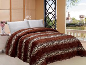 Leopard Style Winter Quilt Sets Square Stitching With ISO9001 Certification