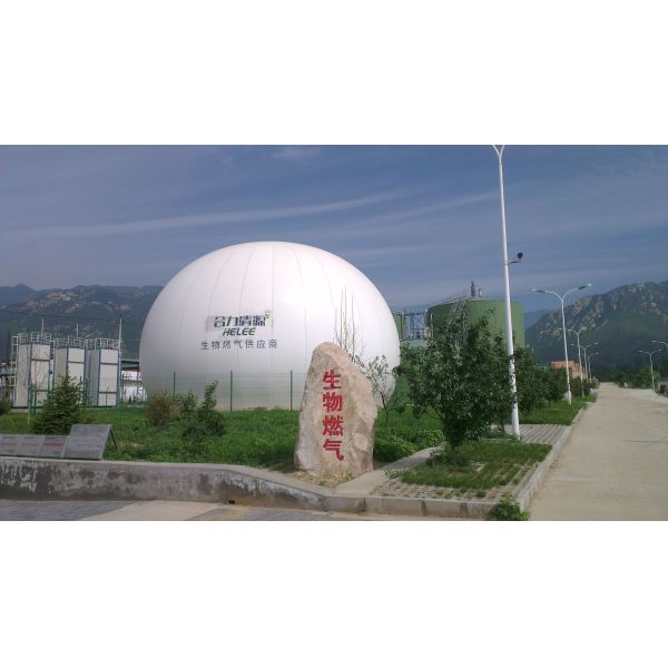 Automated Ground Mounted Double Membrane Biogas Storage Tanks For Cow Farm