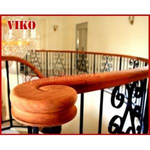 Wrought Iron Staircase VK106S WroughtIron Handrail Tread Marble,Railing tempered