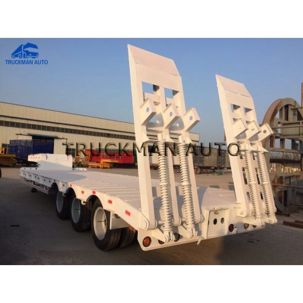 Customizec 70 Tons Low Bed Container Trailer Used For Transport Excavator