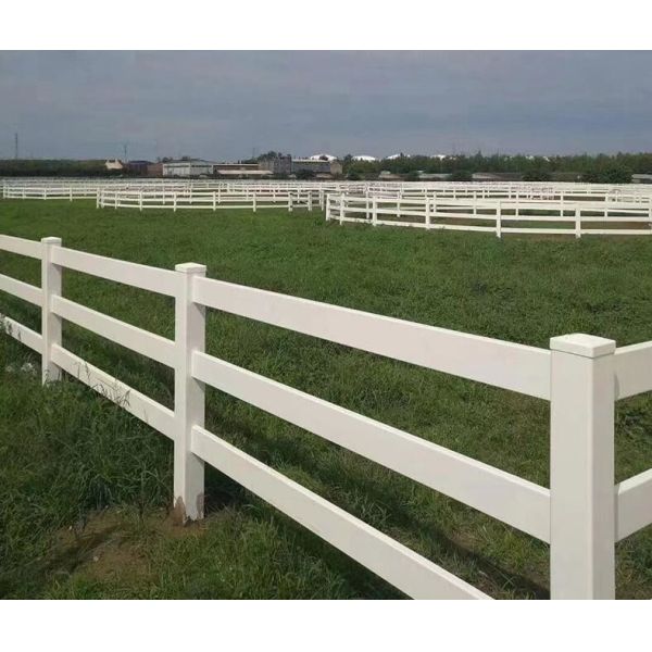 PVC Vinyl Horse Fence 3 Rail 1.5m White Farm Fencing