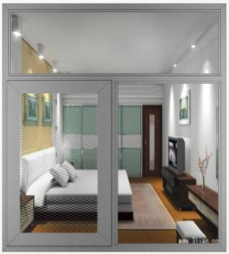 Custom Aluminum Frame Casement Window With Mosquito Net