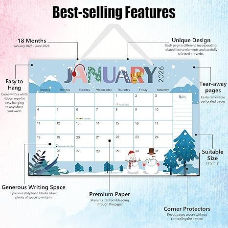 12 X 12 Inches Custom Wall Calendar Featuring Holiday / Seasonal Theme Spiral Binding Included