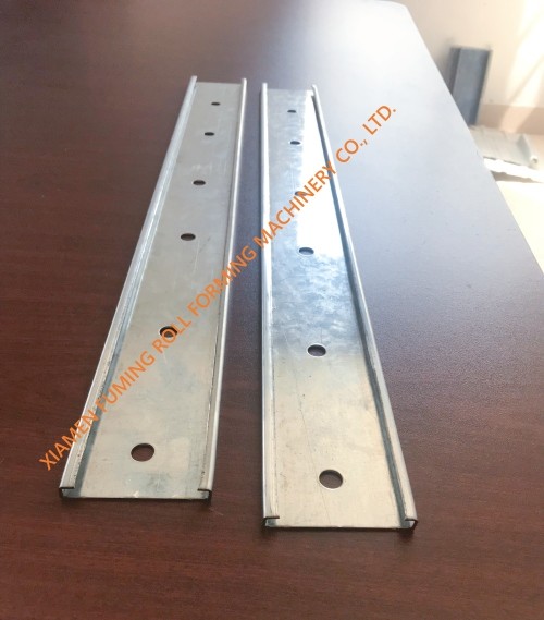 Container Bottom Rail Channel Roll Forming Gutter Machine Hydraulic Cutting