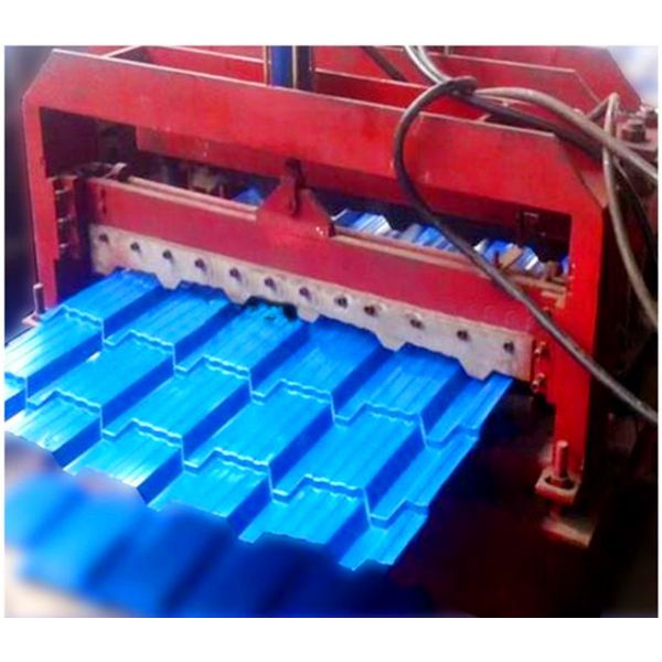 Trapezoidal Tile Type Glazed Tile Machine 5 T Loading Capacity 1250 Mm Uncoiling Width