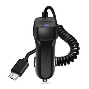 China ABS PC Hybrid Car Phone Charger Adapter Elastic Charging Cable With Lighting Port on sale