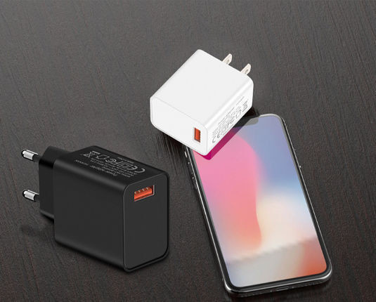 2 Pack Dual Port 12W Wall USB Charger Block With Foldable Plug Charging Box Brick