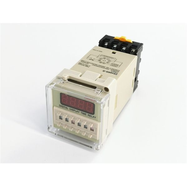 Cycle Delay 4 Digit LED Display DH48S-S DC12V 24V with Socket Time Relay