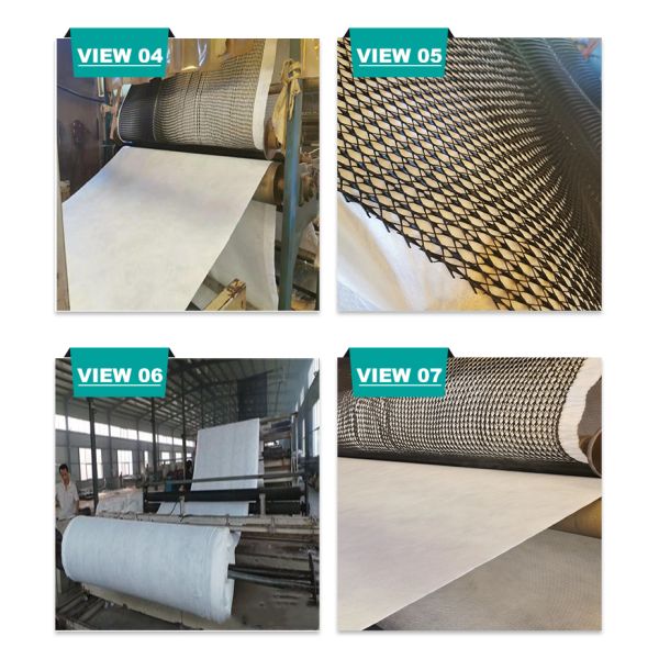 3D Plastic Geonet Composite Drainage Geonet 4mm-7.5mm Thickness For Highway