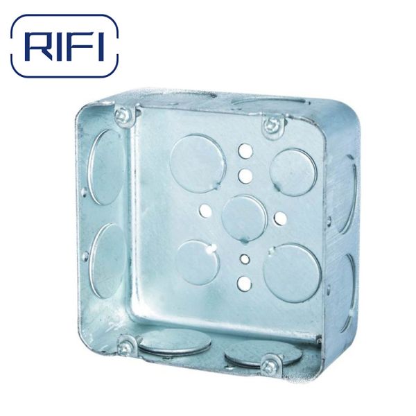 OEM GI Electrical Box 1and 2 Gang Metal Switch Box Handy 4" Square Electrical Box