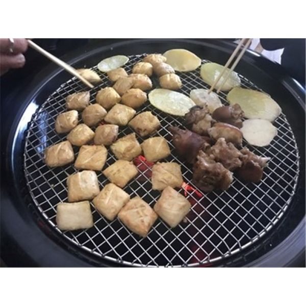 Stainless Steel Round Barbecue Grill Grill Net Steam Net Camping Hiking Outdoor Net