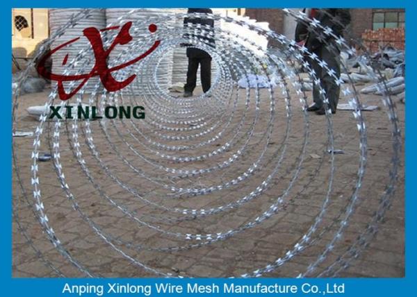Quality Galvanized Razor Barbed Wire High Tension Barbed Wire High Security Fence Top Wire for sale