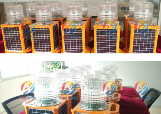 Flashing Medium Intensity Solar Aviation Warning Light with Remote Controller