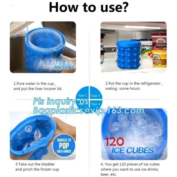 custom ice bucket silicone ice cube maker genie silicone,barware factory sells inflatable wine beer champagne silicone i