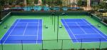 Outdoor / Indoor Tennis Court Flooring Material Slip Resistant Cushioned For