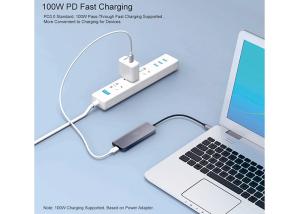 China 100W PD 4 Port USB 2.0 USB Type C Docking Station With OTG Adapter Cable on sale