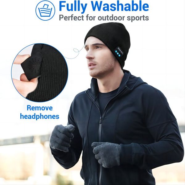 Christmas Gifts Wireless beanie Hat Tech for Family Running Walking Skiing Sweeping Snow