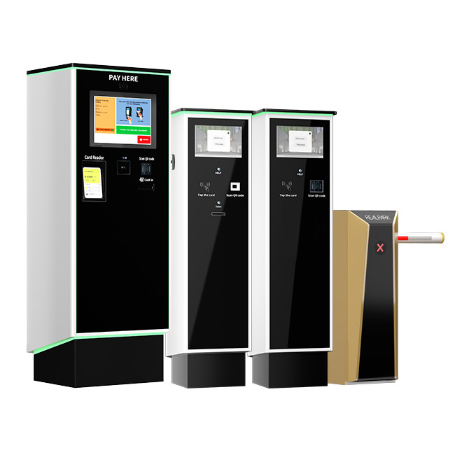 Standalone Parking Ticket Machine System With Barrier Gate