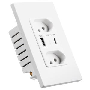 China Standard Grounding Brazil USB Power Socket 10A Safe Charging on sale