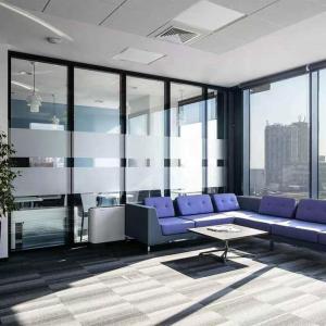 Wholesale STC 42-48db Office Partition Wall Vertical Aluminium Frame Glass Partition from china suppliers