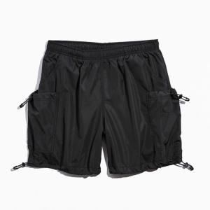 China Wholesale Custom LOGO Mens Summer Casual Elastic Waist Short Pants Nylon Cargo Utility Shorts on sale