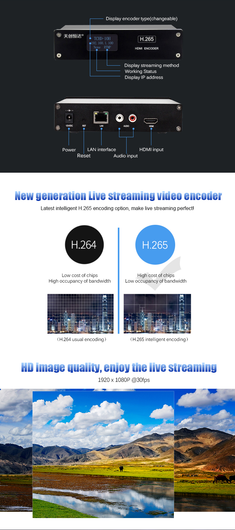 Independent Audio IP Streaming Video Encoder Iptv For Webcasting