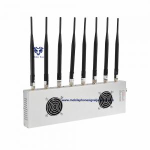 China 70W 7 channels Cell Phone Signal Jammer High Power GSM 3G 4G 5G Jamming Range 100 Meters on sale