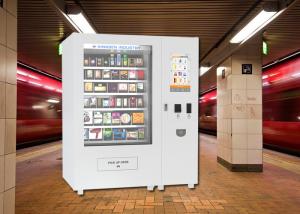 China Body Lotion Bath Products Kiosk Vending Machine for Hotel , 22 Inch Touch Screen on sale