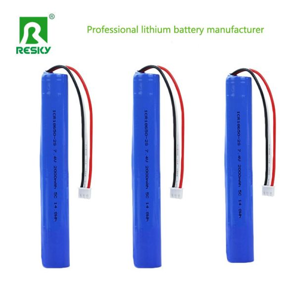 Power Batteries 18650 2S1P 7.4V 2000mAh 2600mAh 5C Lithium Ion Battery Pack With MSDS/UN38.3