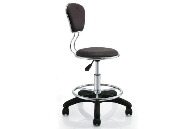 Quality Seat Hight Adjustable Bar Chair Backrest For Hair Salon , Brown Color for sale