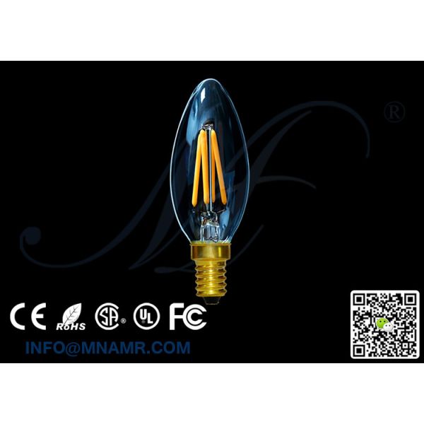 New Arrival 360 Degree Beam Angle E14 4Watts CE RoHS FCC SAA UL Led Filament Bulbs Filament Lamps Filament Lights