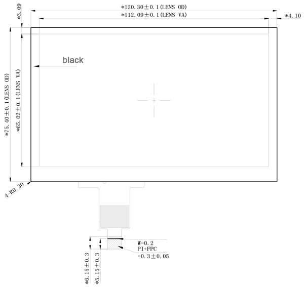 5 Inch Capacitive LCD Touch Panel Window ITO Glass For Industrial Equipment