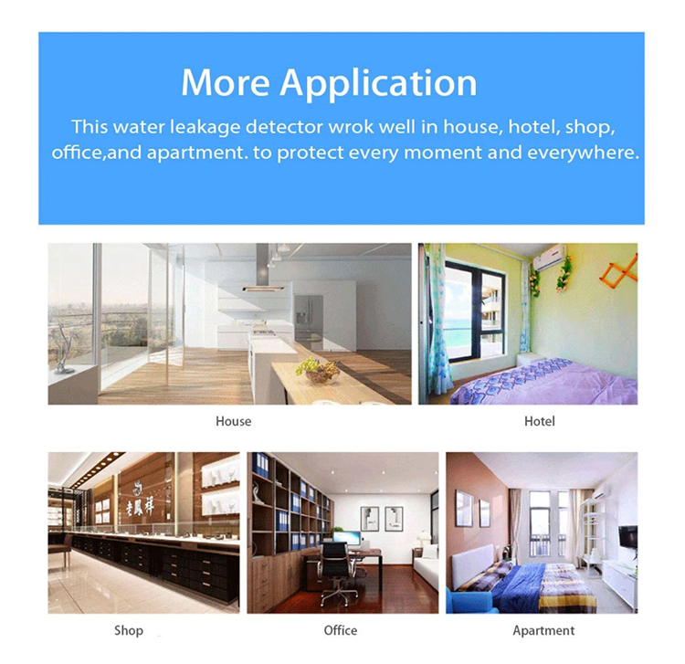 IP66 Zigbee Water Leak Sensor Wireless Water Tank Overflow Alarm