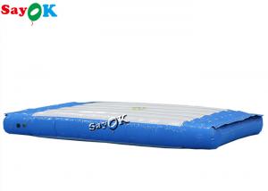 China 2m Blue And White Inflatable Jump Pad For Kids Amusement Water Park on sale