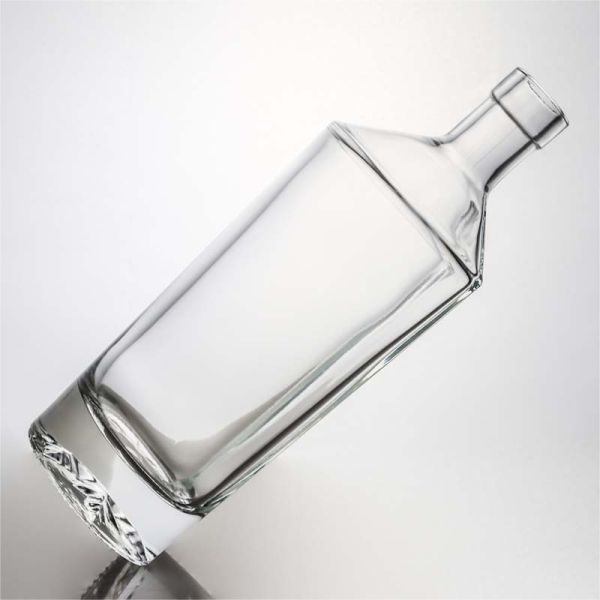 Glass Liquor Bottle for Whisky Gin Rum Vodka 500ml Capacity and Cork Stopper Included