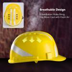 Yellow Helmet In Construction High Density PP Soft Head Hoop ANSI