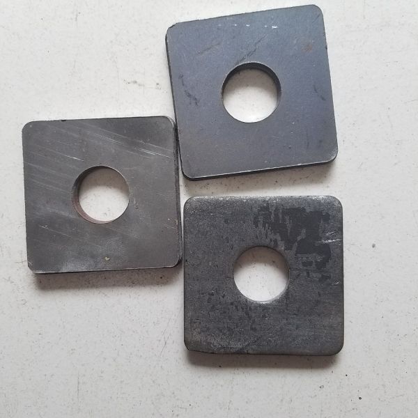 Zinc plated rectangular flat washer galvanized metal steel 3/8" flat square washer