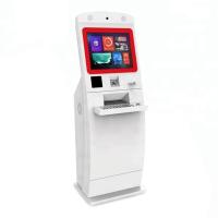 China Lobby Self Service Hotel Check In Kiosk Atm Machine With LED Touch Screen for sale