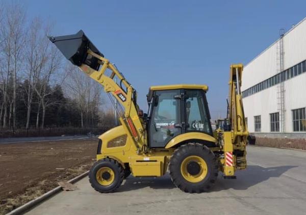 Quality SAM388 Backhoe Loader with 1m3 bucket & 0.3m3 backhoe bucket in Kazakhstan for sale