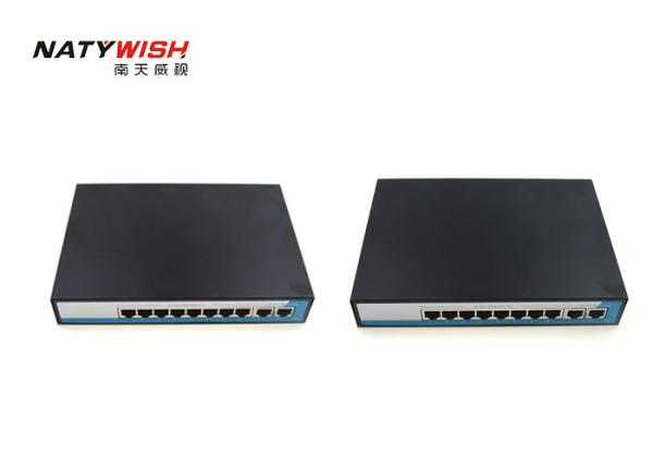 Quality 10 Port 10 / 100 / 1000M POE Ethernet Switch , Gigabit Ethernet POE Switch 15.4W Each Port for sale