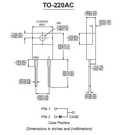600V Ultra Fast Recovery Rectifier Diode MUR860 8a TO 220AC With Bare Heat Sink