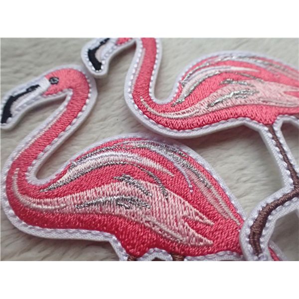 Cute Animal Figure Colorful Silk Embroidered Patches Melt - Adhesive On Backing